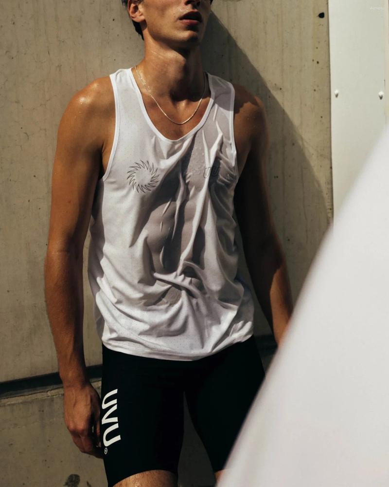 UVU Running Vest Tank Top Gym Clothes Men Printing Sports Fitness Racing Breathable Quick-drying Crew Neck Sleeveless Shirt Basketball Jersey - view 7
