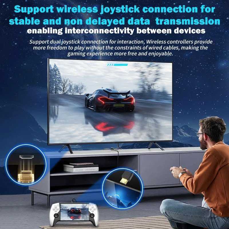 Multifunctional 5 Inch IPS HD Retro Handheld Game Console SF3500 Support Multi-System with FHD Port Dual Core256GB Expandable H260519