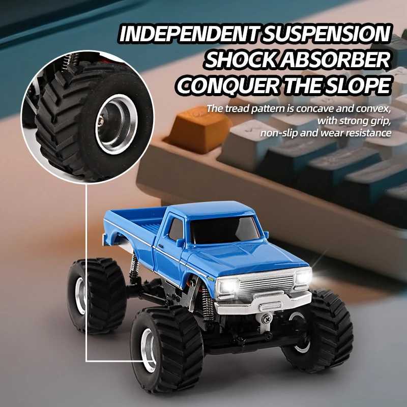 1/36 RC Crawler Car 4WD Mini Radio Control Off-road Vehicles Light System RC Car Remote Control RTR Hobby Model GiftZHR260520