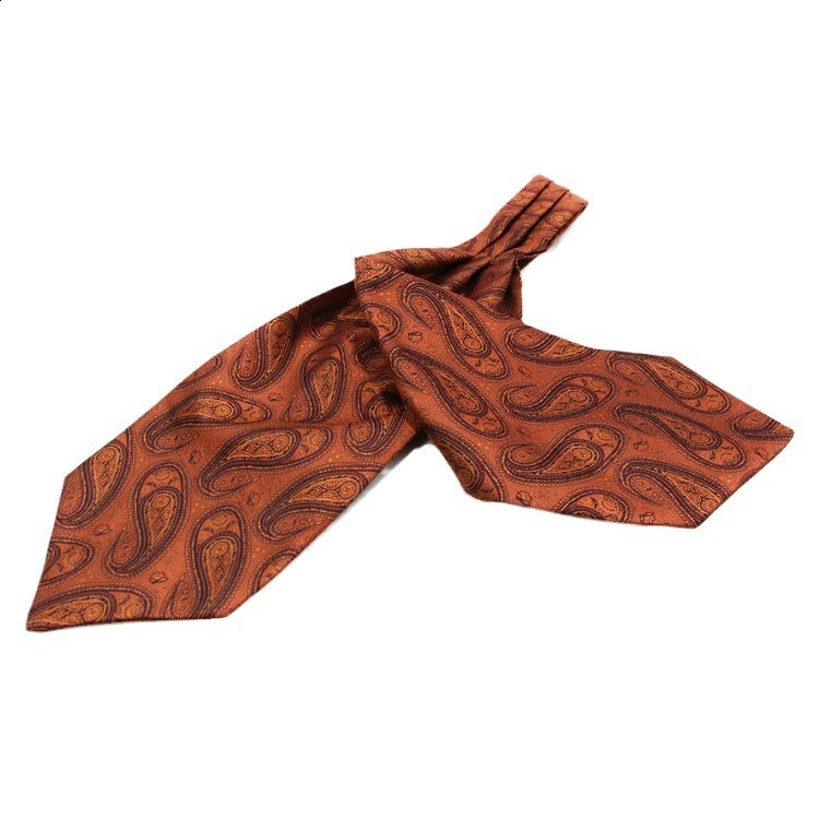 Hi-Tie Silk Christmas Mens Elegant Ascots Jacquard Hankerchief Cufflinks Vintage Cravat Scarf For Male Party Xmas Gift 250115