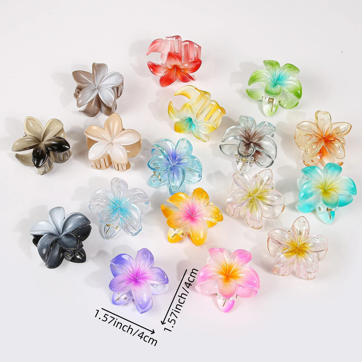 17pcs Mini 4cm Flower Hair Claw Clips for Girls Women Egg Floral Hair Claws Clips Fashion Ponytail Holder Hair Accessories260518 - view 3
