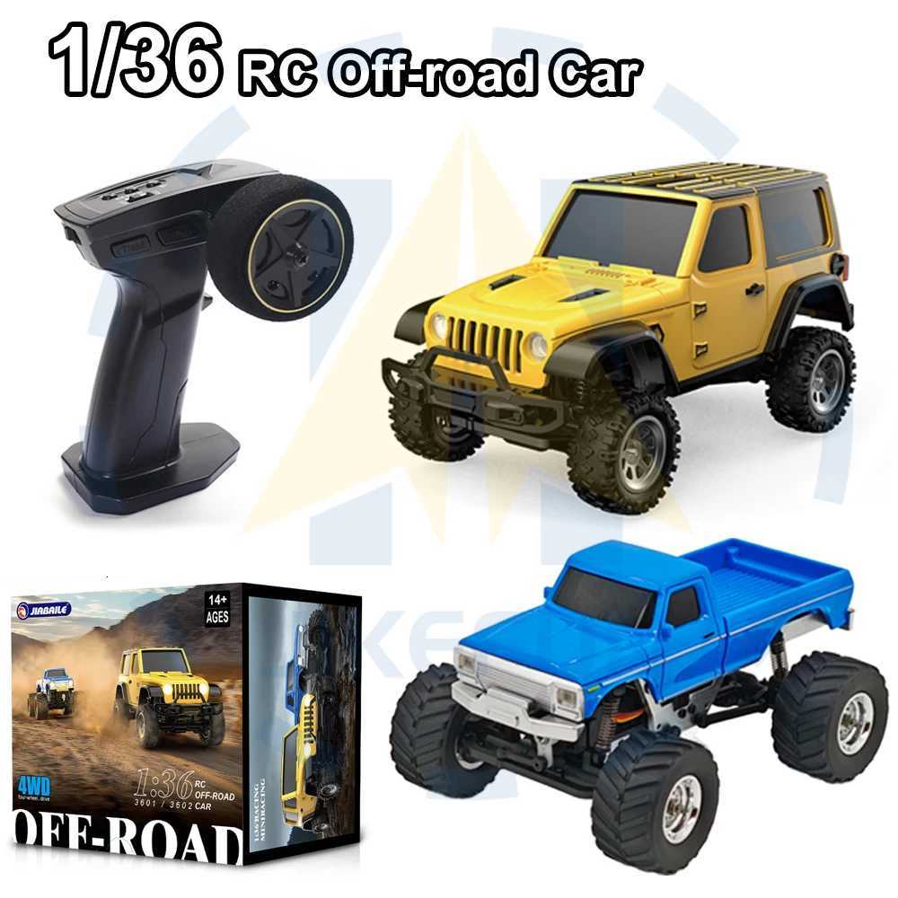 1/36 RC Crawler Car 4WD Mini Radio Control Off-road Vehicles Light System RC Car Remote Control RTR Hobby Model GiftZHR260520