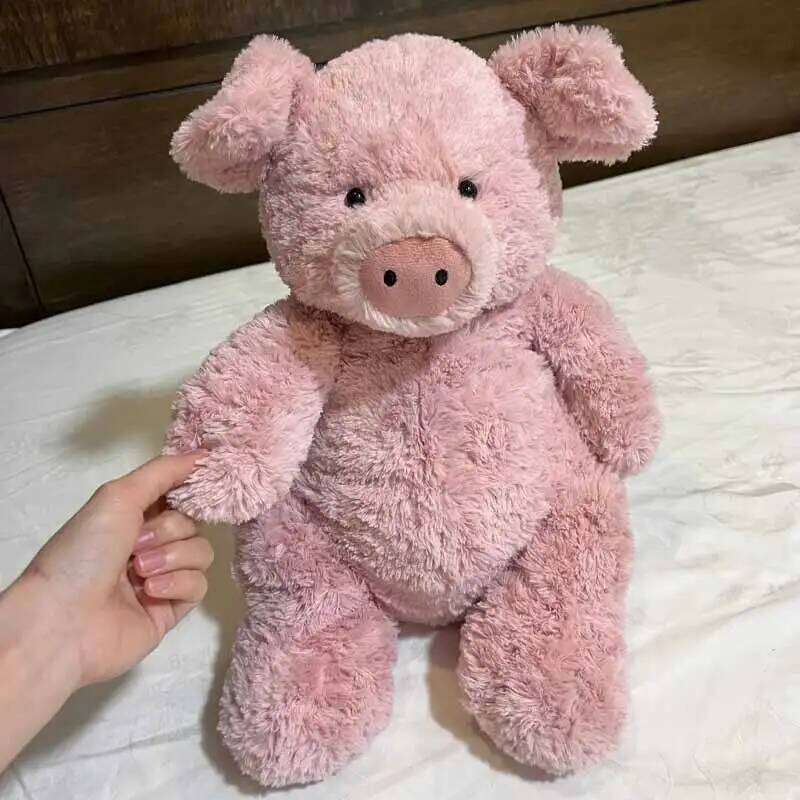 35-60cm Cute Pink Barnabus Pig Plush Toy Soft Comfortable Sleep Companion Doll Bedside Ornament Bedroom Sofa Hug Pillow Gifts 26L0520