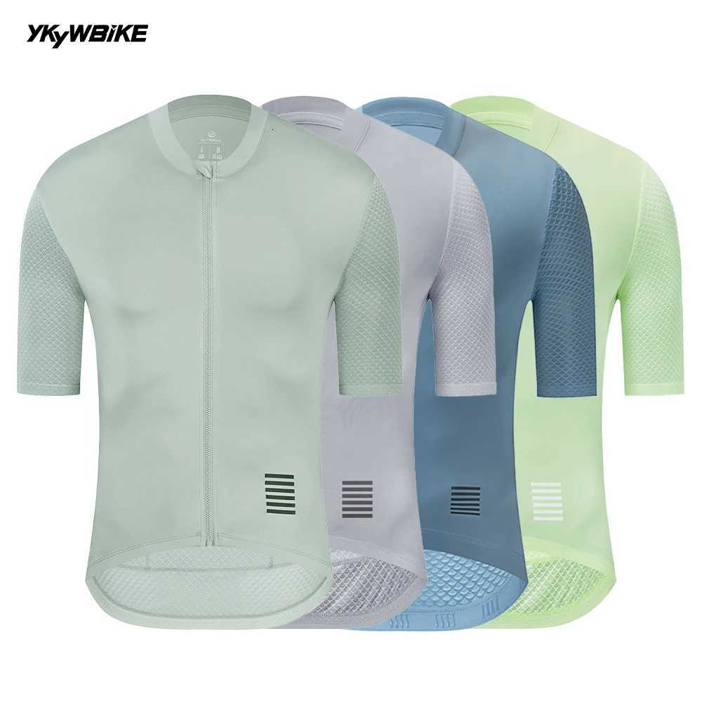 YKYWBIKE Summer Mens Pro Cycling Jersey Breathable Mtb Shorts Sleeve Bicycle Clothing Pockets Mountain Cycling Road BikeZHR260520