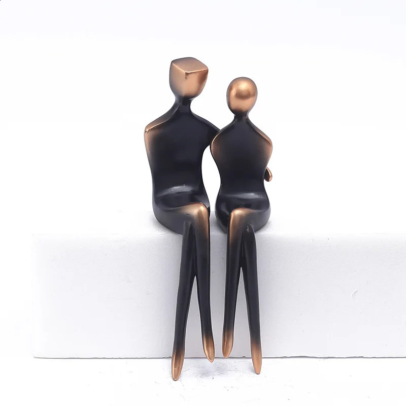 Resin Couple Lover Statue Ornament Wedding Anniversary Gift Valentines Day Friend Sculpture Decoration Figurine Home Decor 260520 - view 6