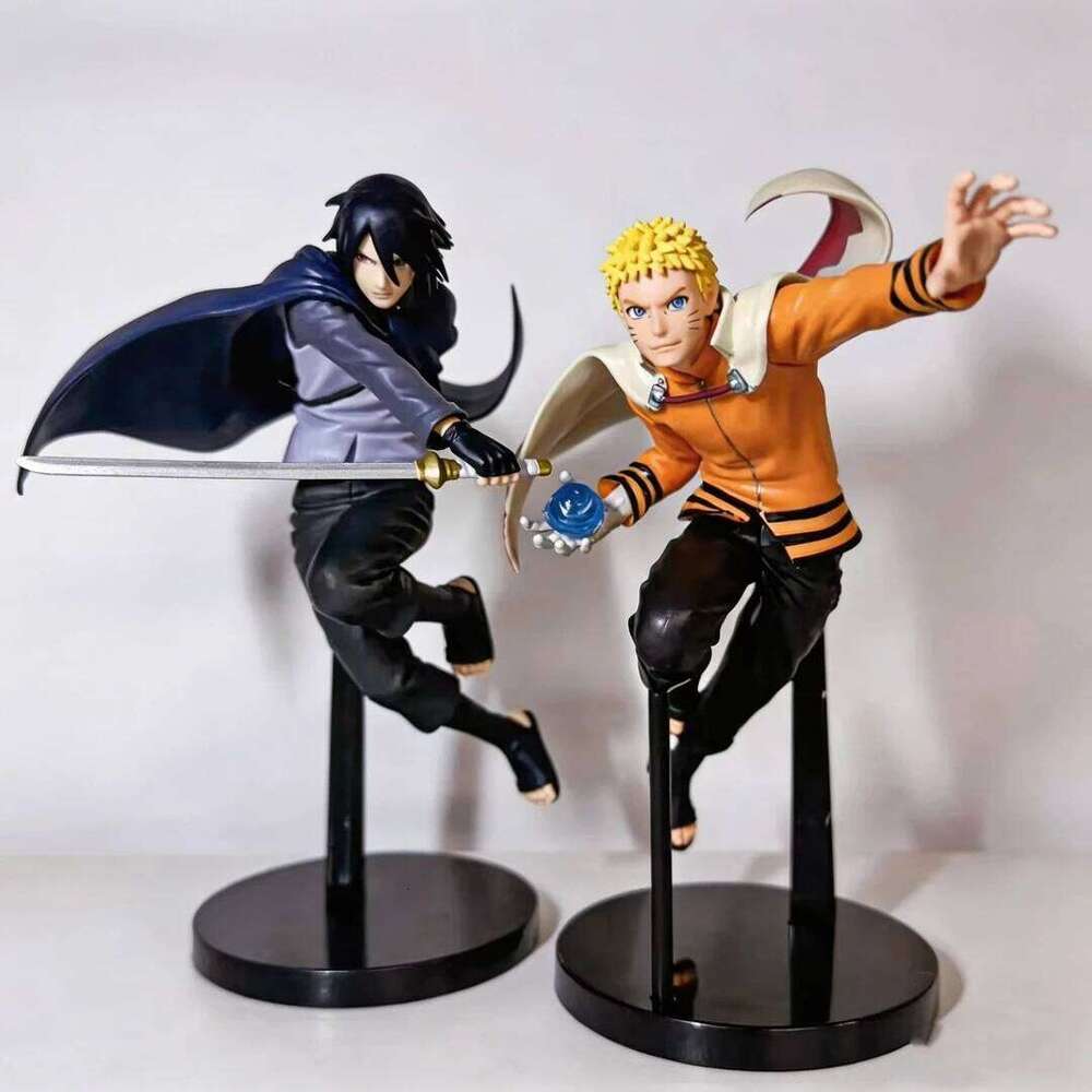 Bandai Naruto Shippuden anime Figures Uchiha Sasuke Hatake Kakashi Combat Form Collectible figure decorative Model Anime Toys J260520