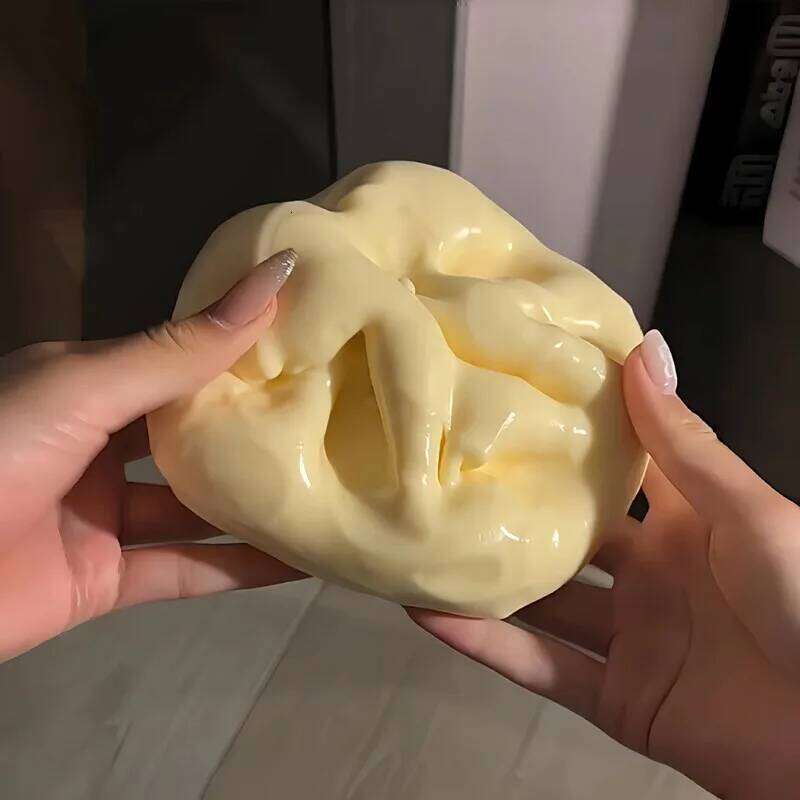 *-*Jumbo Cube Stress Big Cheese Shapeable Squeeze Ball Non-Bounce Fidget Toy ASMR Sensory Anti-Stress Festival Gift J260520 - view 4