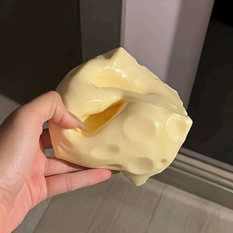 *-*Jumbo Cube Stress Big Cheese Shapeable Squeeze Ball Non-Bounce Fidget Toy ASMR Sensory Anti-Stress Festival Gift J260520 - view 5