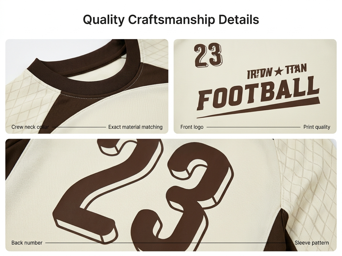 Custom Contrast Neck Soccer Jersey Set Men Quick Dry Football Uniform with Shorts Customizable Team Name Number Logo for Matches - view 5