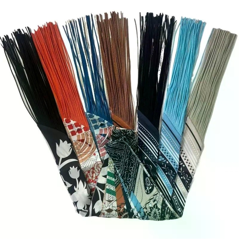 130x5cm Tassel Europe Spring Cashew Nut Small Silk Scarf Hair Band Binding Bag Handle Ribbon Small Scarf 260519 - view 3