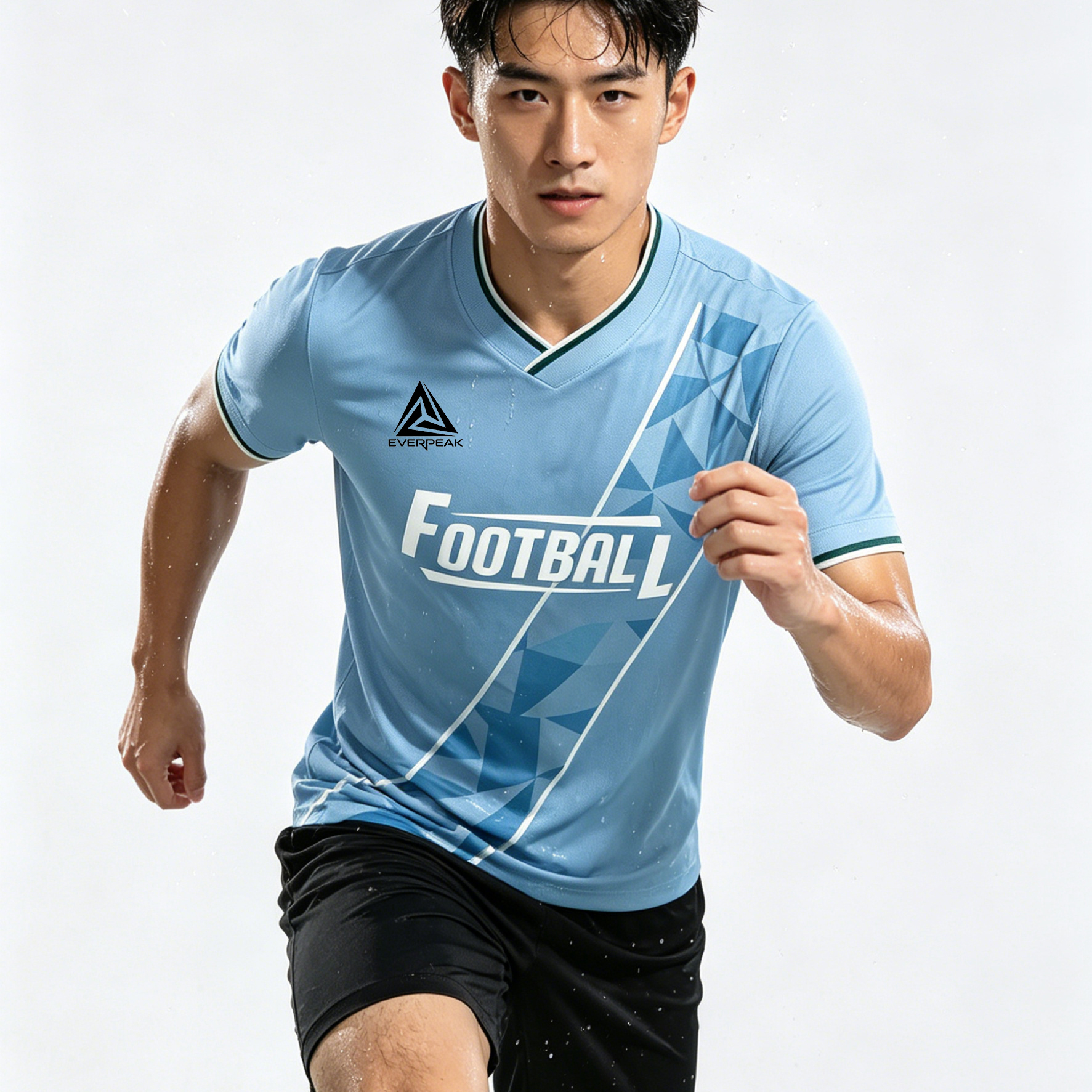 Custom Diagonal Camo Soccer Jersey Set Men Breathable Football Uniform with Shorts Customizable Team Name Number Logo for Matches - view 4