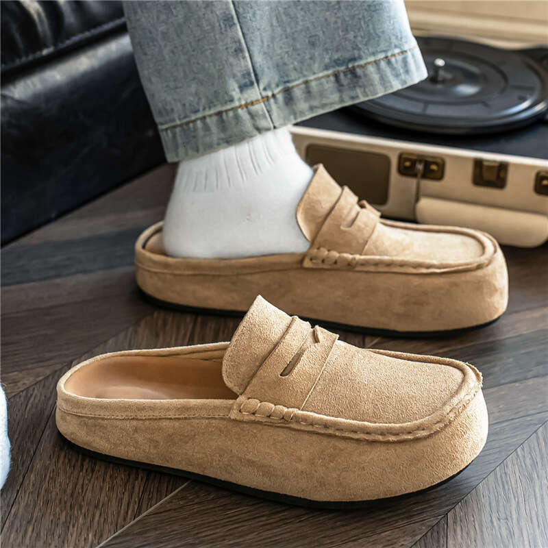 New Autumn New Couple Shoes: Outdoor Boken Closed-Toe Slippers for Men, Slip-On, Comfortable, Breathable, Fashionable Half-Slippers - view 5