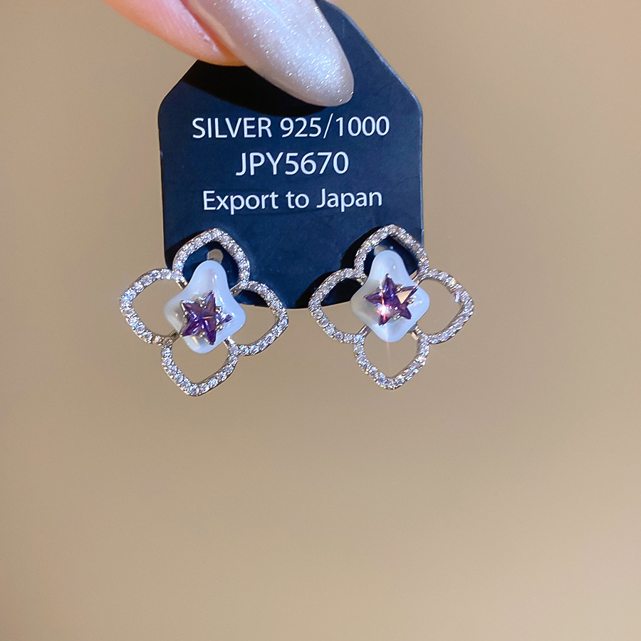 Cross-border jewelry, simple diamond-encrusted bowknot fashion earrings for women, European and American cross-border elegant fashion ear buckle earri - view 8