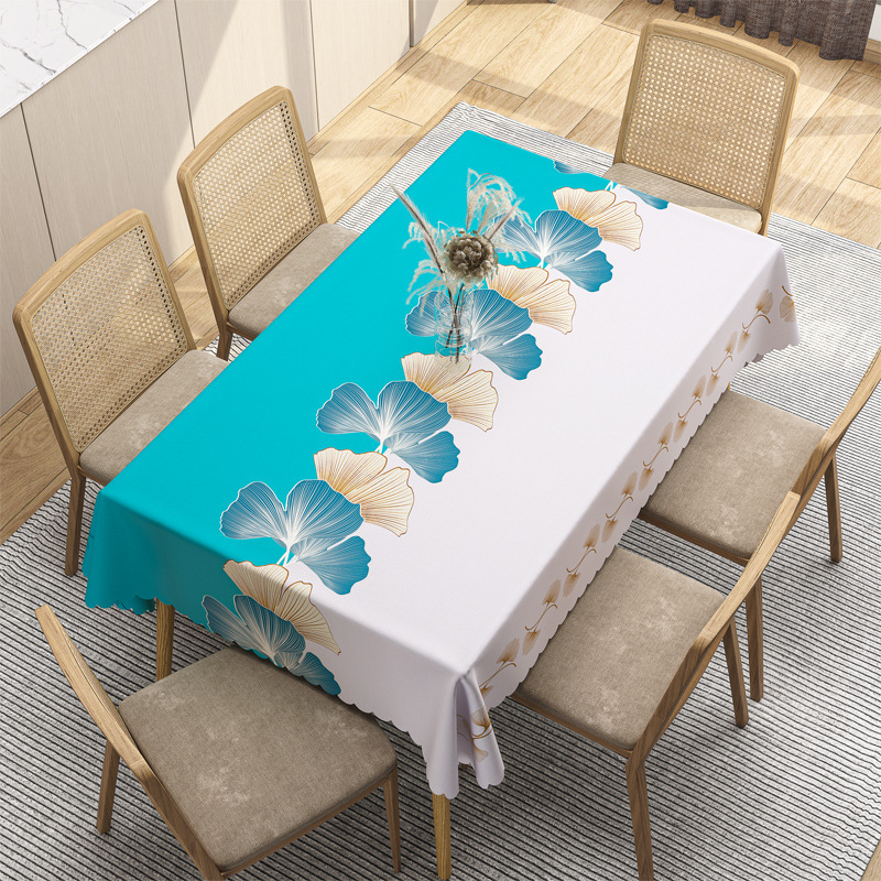 YL-38676 Custom Premium Tablecloth - Waterproof, Oil-proof, Wash-free, Heat-resistant, Thickened PVC, Simple Home Coffee Table Cloth