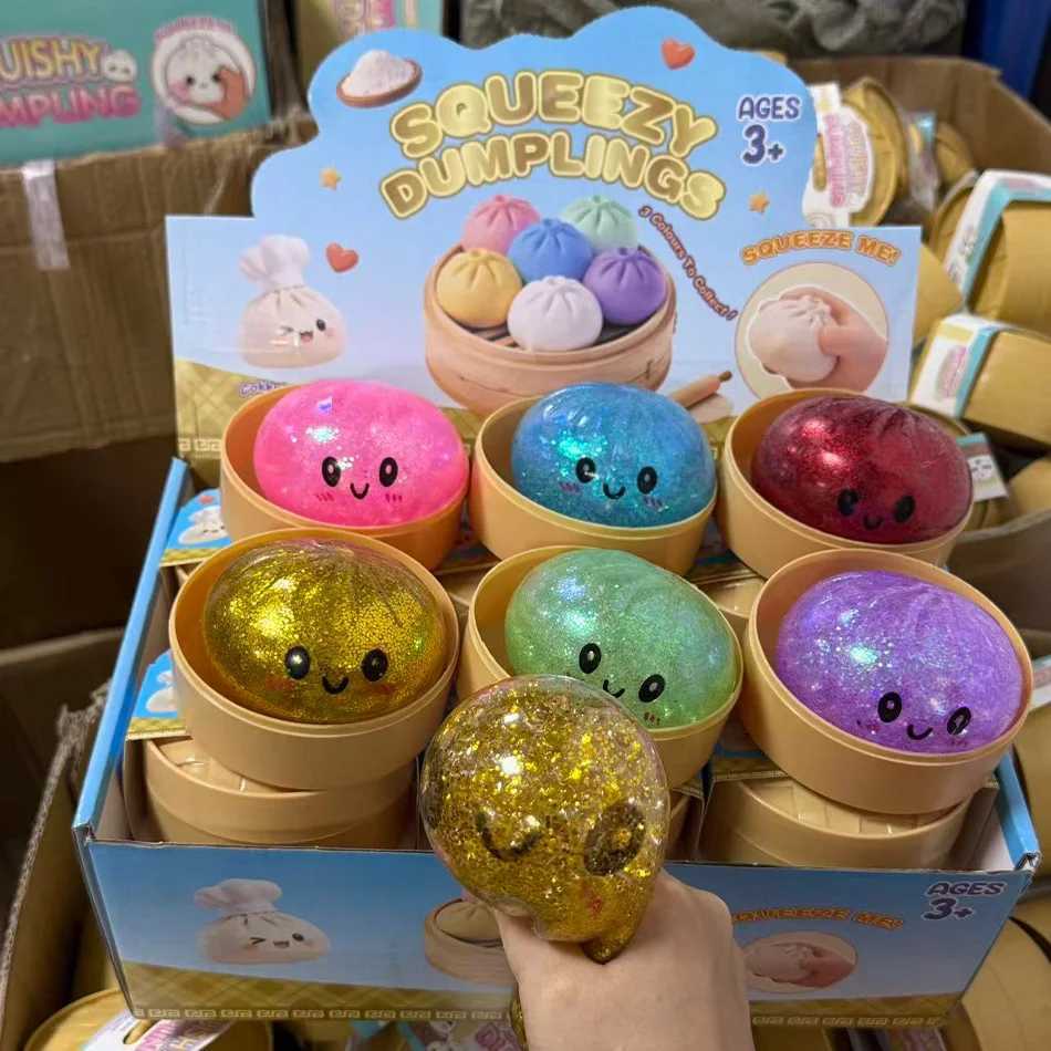Blind box Glitter Dumpling Glitter Dumpling Squishy with Box Dumplings Sensory Squeeze Toy for Stress Relief Z260520