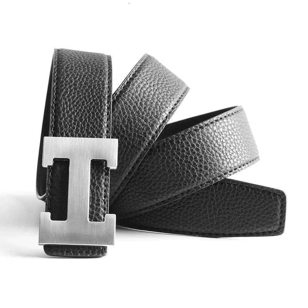 Top Luxury Designer Brand H Buckle Belt Men High Quality Women Genuine Real Leather Dress Strap for Jeans Waistband Grey J260520