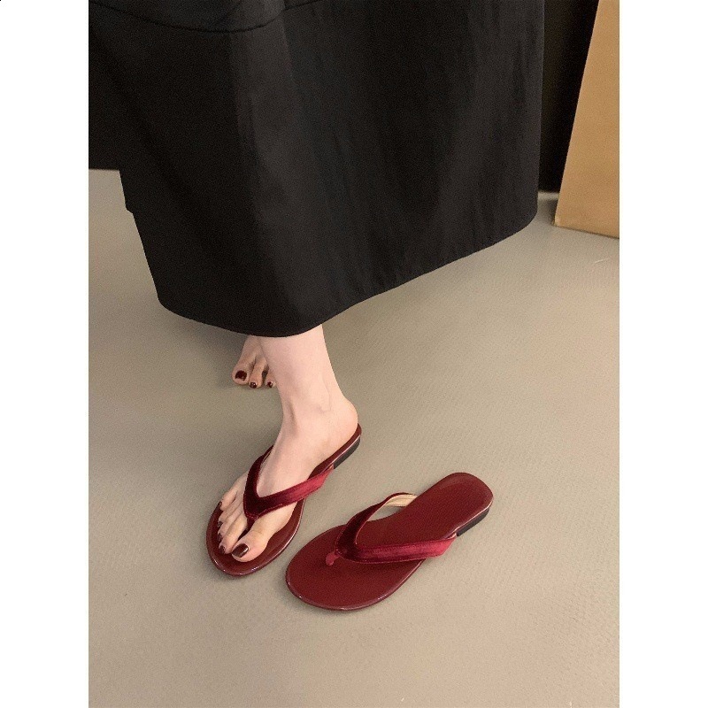 Summer Beach Flip Flop Womens Casual Clip Toe Flats Slippers Fashion Slides Comfort Outdoor Dress Shoes 250516