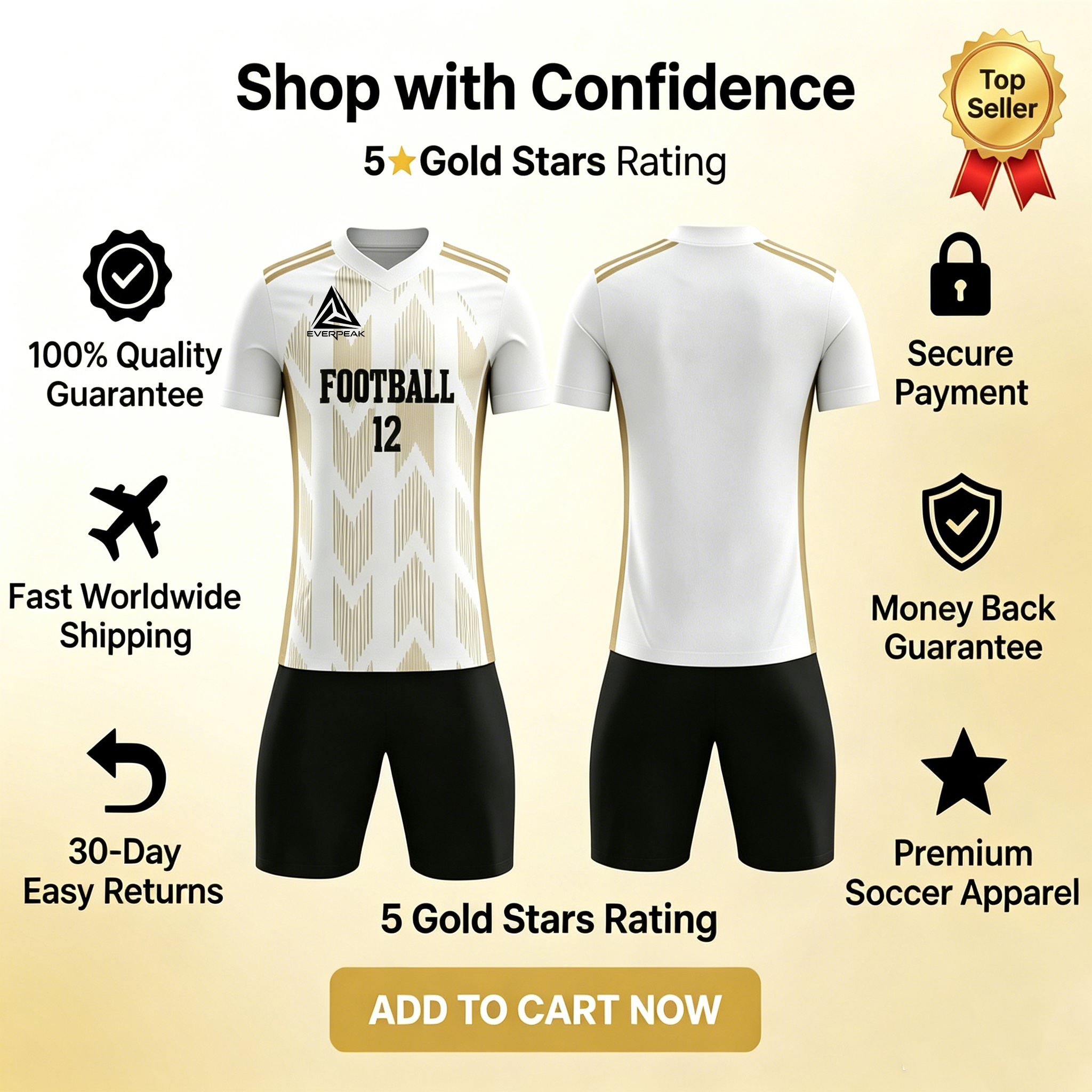 Custom Chevron Pattern Soccer Jersey Set Men Quick Dry Football Uniform with Shorts Customizable Team Name Number Logo for Sports - view 8