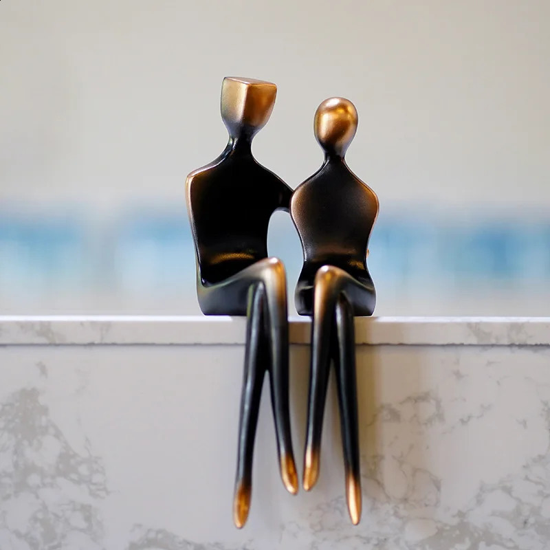 Resin Couple Lover Statue Ornament Wedding Anniversary Gift Valentines Day Friend Sculpture Decoration Figurine Home Decor 260520
