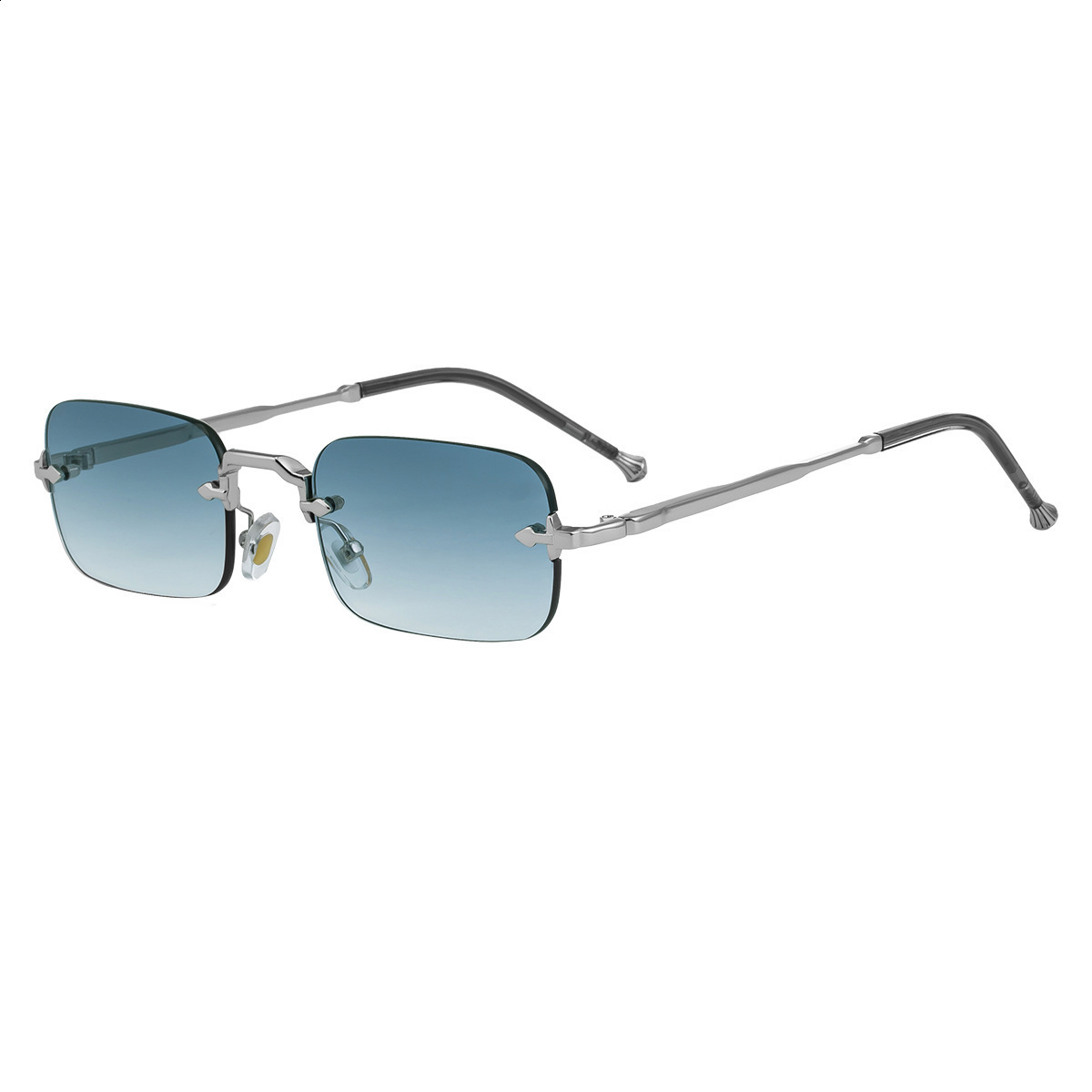 Small Frame Rectangle Rimless Punk Sunglasses Men 2025 Vintage Metal Sun Glasses For Male Classic Shades UV400 260119