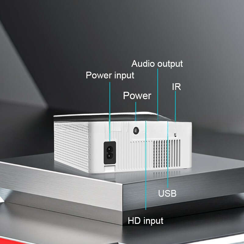 Smart Android Projector Cross Border Portable Wireless Projection Device Home Bedroom Wall Theater Outdoor Movie Screen Entertainment CKS