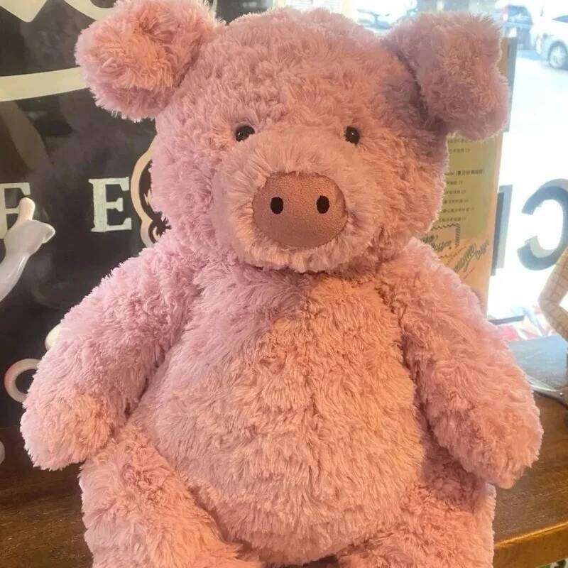 35-60cm Cute Pink Barnabus Pig Plush Toy Soft Comfortable Sleep Companion Doll Bedside Ornament Bedroom Sofa Hug Pillow Gifts 26L0520