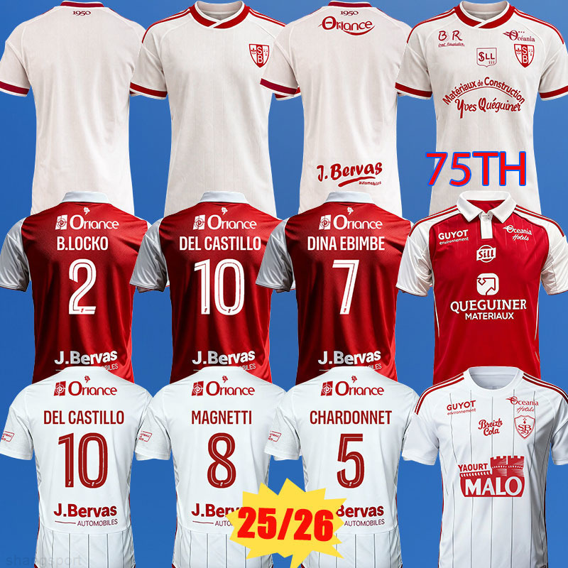 25 26 Stade Brestois 29 Soccer Jerseys Brest 75th anniversary 2026 SALAH FAIVRE DOUMBIA FERNANDES MAGNETTI CAMARA B LOCKO football shirts SB29 men uni
