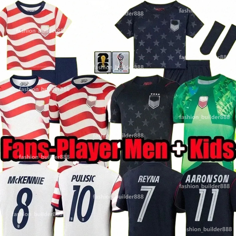 America team world Cup 2026 PULISIC MCKENNIE Jersey ADAMS REYNA AARONSON America Soccer jersey Football Shirt United States Camisetas USMNT Men Kids S