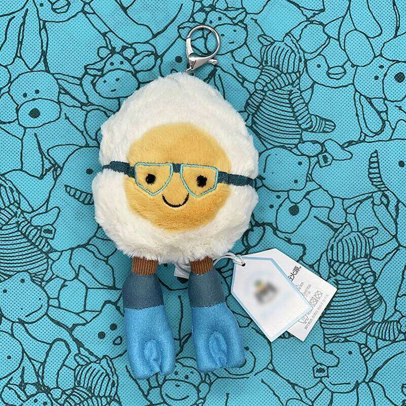 Mantis Shrimp Macarons, Diving Egg Charm, Grape Cluster Plush Toy, Watermelon, Beetle, Carrot Bag Charm 26L0520