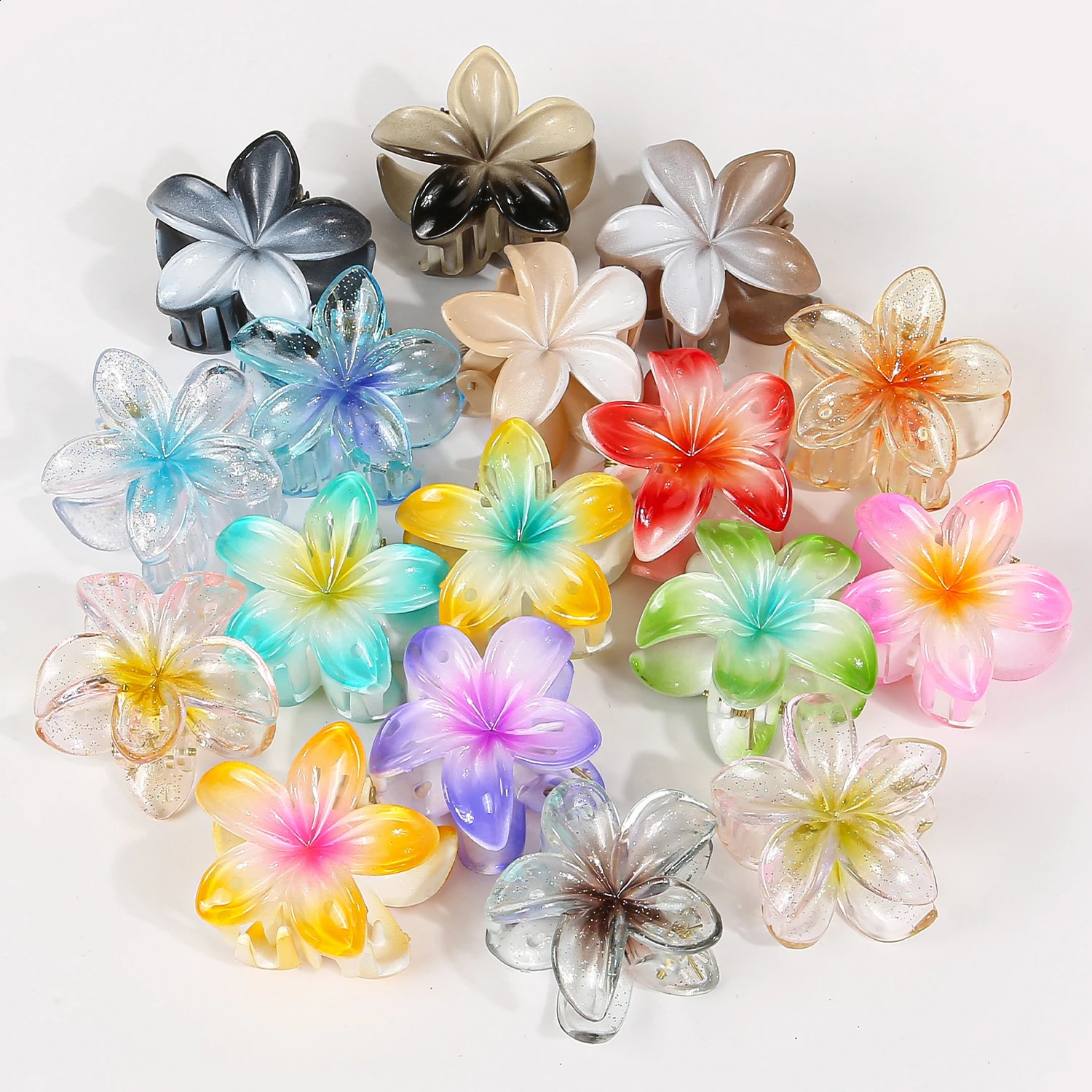 17pcs Mini 4cm Flower Hair Claw Clips for Girls Women Egg Floral Hair Claws Clips Fashion Ponytail Holder Hair Accessories260518 - view 7