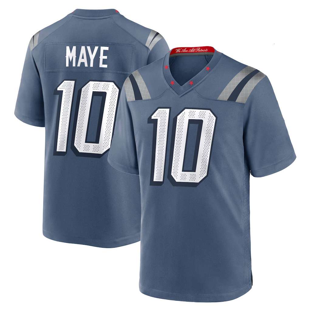 New EnglandS Patriotses Jersey PatriotsJersey Drake Maye Tom Brady Christian Gonzalez Stefon Diggs TreVeyon Henderson Stevenson Hunter Henry Football 