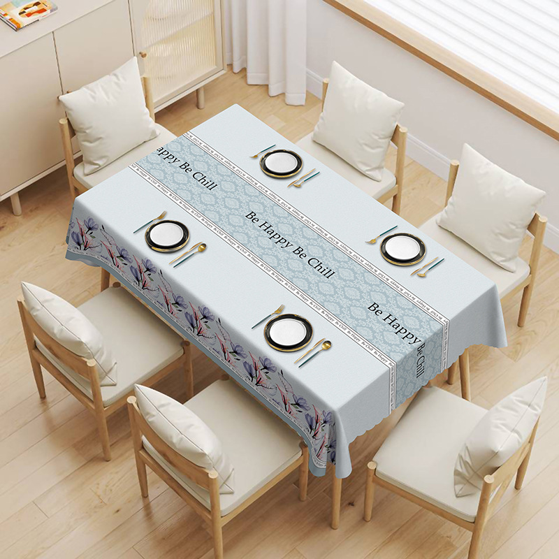 YL-38676 Custom Premium Tablecloth - Waterproof, Oil-proof, Wash-free, Heat-resistant, Thickened PVC, Simple Home Coffee Table Cloth