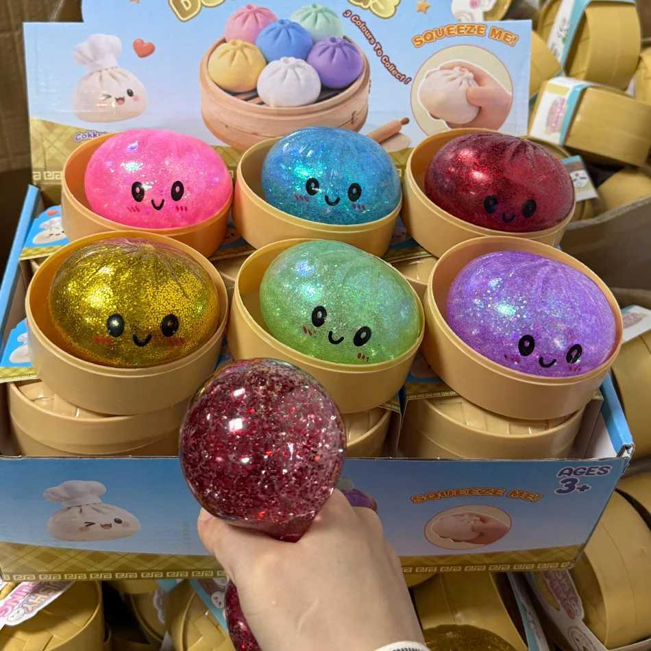 Blind box Glitter Dumpling Glitter Dumpling Squishy with Box Dumplings Sensory Squeeze Toy for Stress Relief Z260520