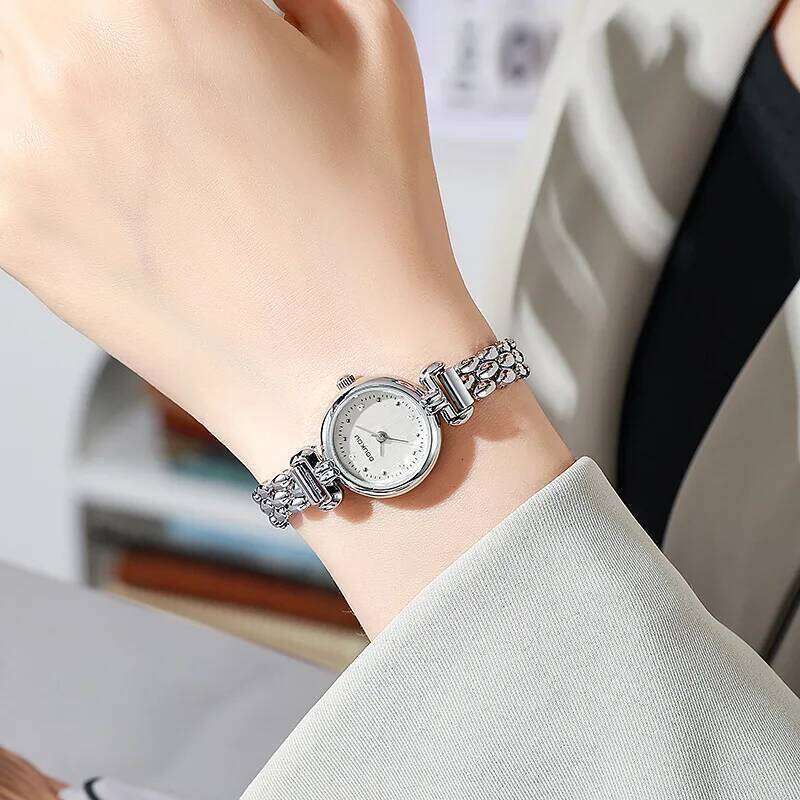 Famous Brand Women Luxury Small Dial Gold Watch Bracelct Strap Quartz Wristwatches Clock Female Dropshipping W260520 - view 3