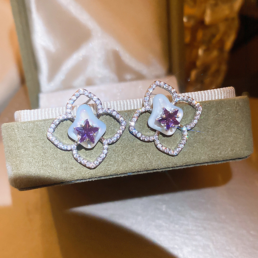 Cross-border jewelry, simple diamond-encrusted bowknot fashion earrings for women, European and American cross-border elegant fashion ear buckle earri - view 7