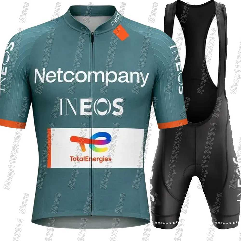 Netcompany-Ineos 2026 Team Cycling Jersey Set Tour De Italy Bicycle Grey Clothing Bike Shirts Suit Bicycle Bib Shorts MaillotZHR260520