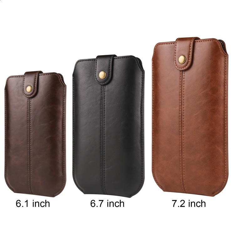 Cow Leather Phone Pouch Belt Clip Case Handbag For Samsung S23 Ultra S22 Plus S21 FE,Galaxy A14 A34 A54 A53 Men Waist Bag Holder