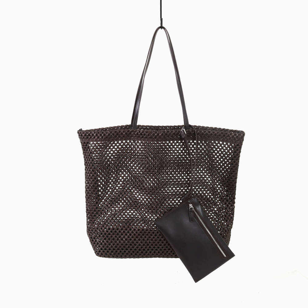 Vacation Style Handmade PP Straw Tote Bag Combined With Premium Top Layer Cowhide Fashion Single Shoulder Large Capacity Beach Travel Handbag SENYY