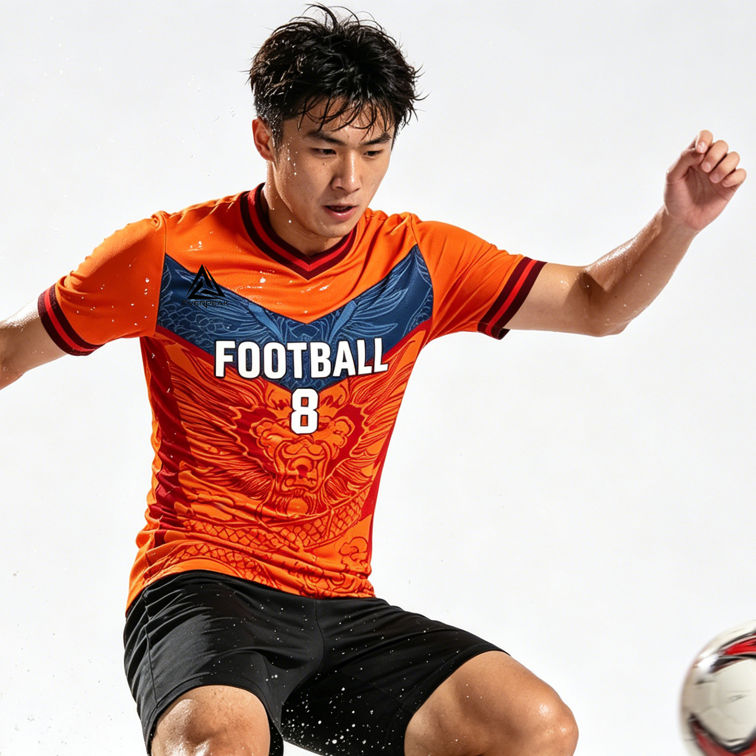 Custom Chevron Soccer Jersey Set Men Breathable Quick Dry Football Uniform with Shorts Customizable Team Name Number Logo for Matches - view 4