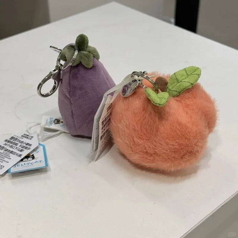 2026 New Best-Selling Fruit Keychain Peach and Eggplant Plush Toy - Home Decor Children's Gift 26L0520