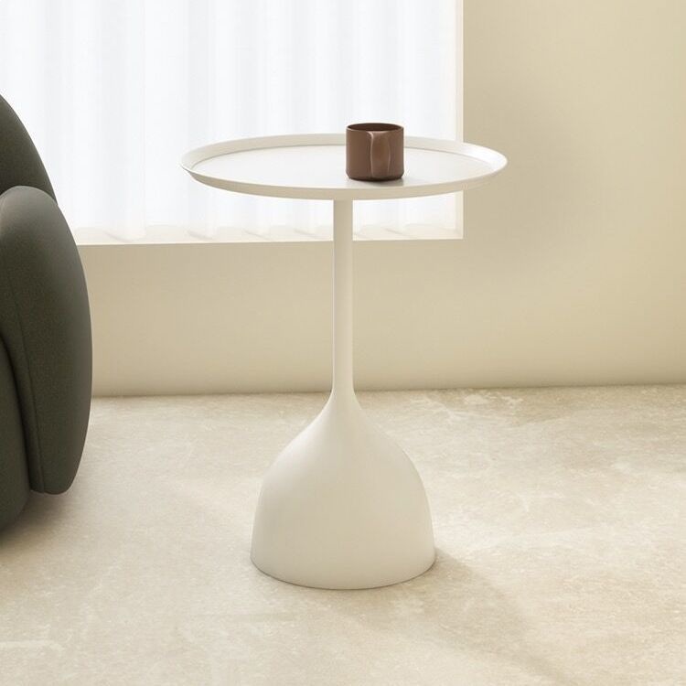 R05201 Minimalist side table, small apartment wrought iron round table, cream-colored sofa side