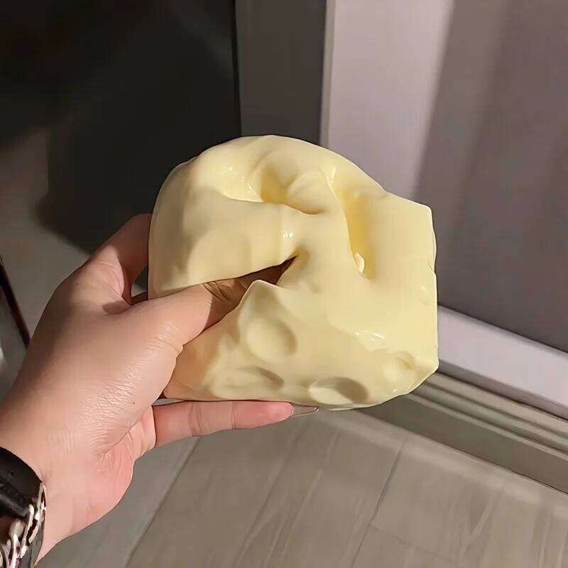 *-*Jumbo Cube Stress Big Cheese Shapeable Squeeze Ball Non-Bounce Fidget Toy ASMR Sensory Anti-Stress Festival Gift J260520 - view 3