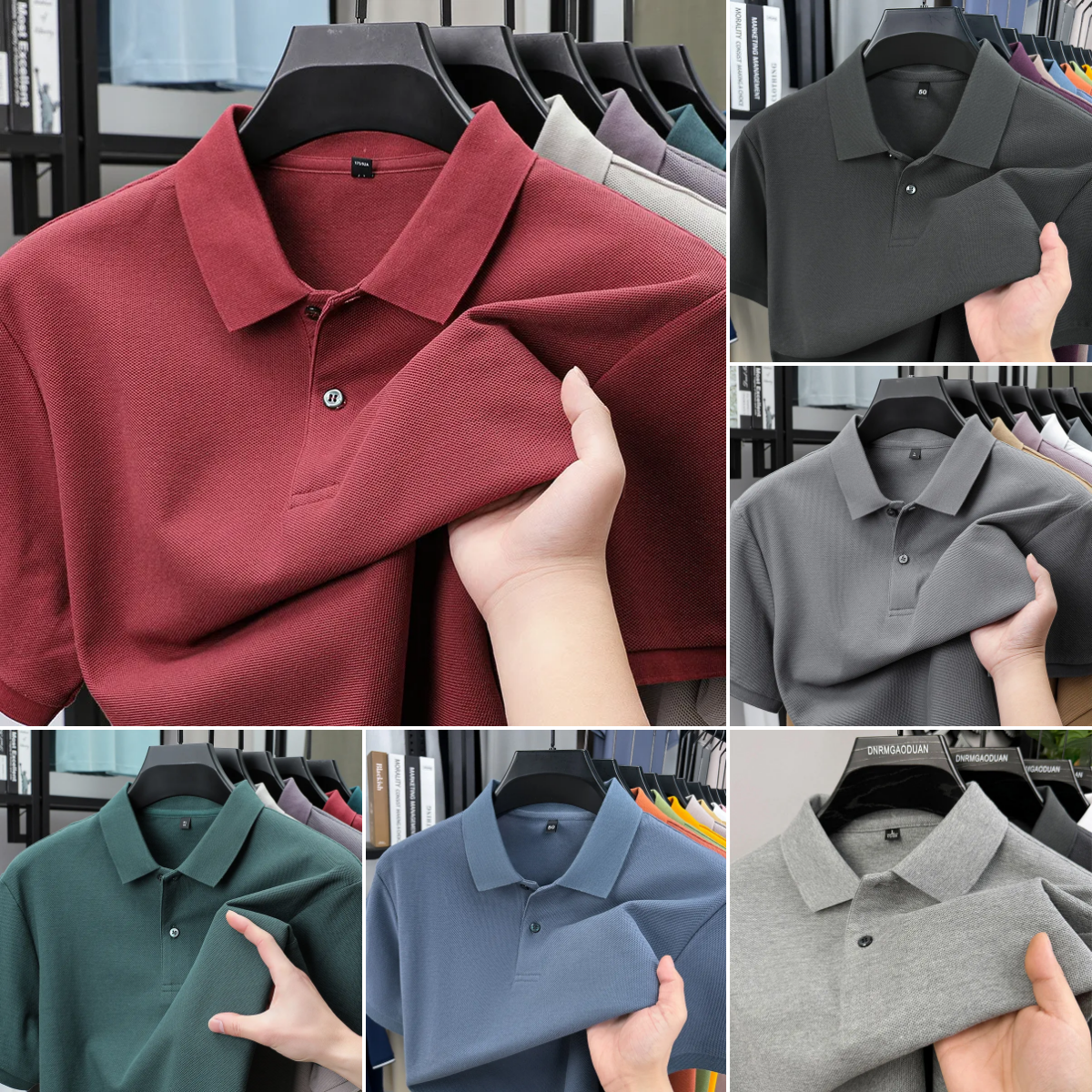 Men's Polos High End Cotton Short Sleeve T-shirt Lapel Top Summer Embroidery Fashion Casual Polo Shirt Size M-4XL