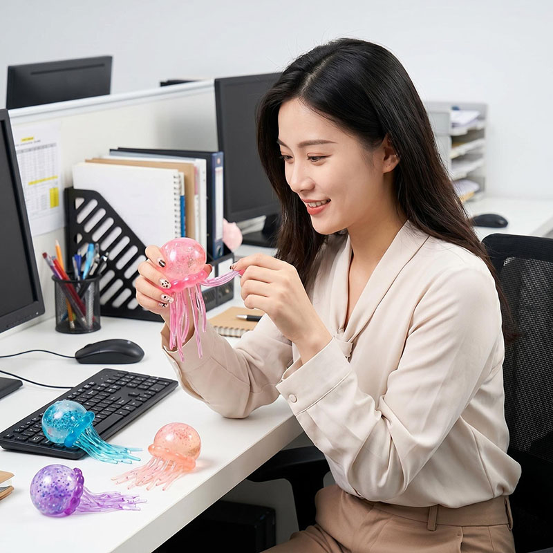 Soft Jelly Squishy Stress Toy Jellyfish Fidget Sensory Squeeze Toy Squishy Toy