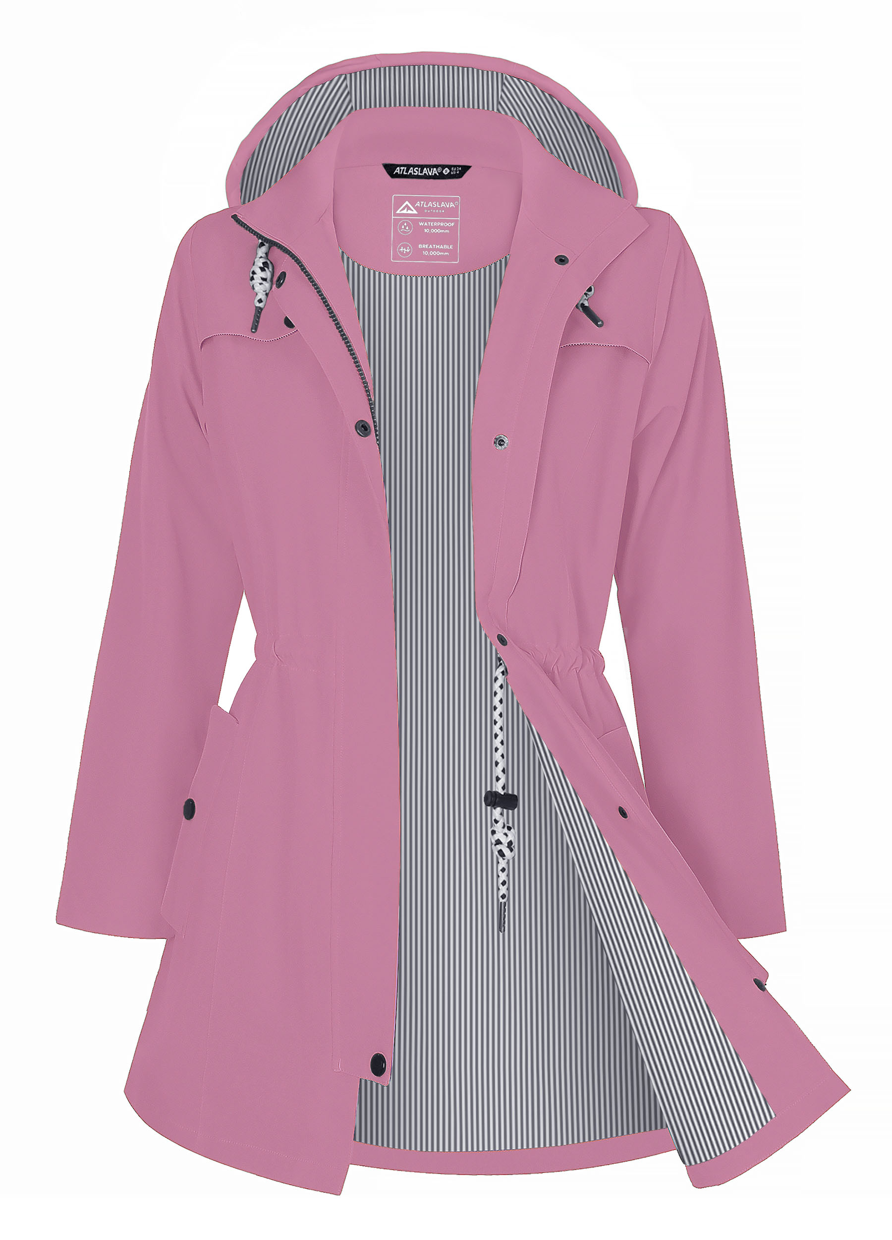 Waterproof Womens Softshell Jacket with Fleece Lining and Hood Ideal for Outdoor Activities