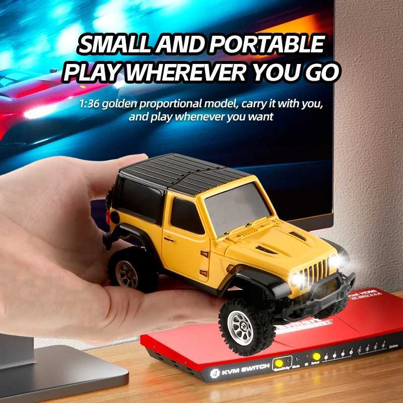 1/36 RC Crawler Car 4WD Mini Radio Control Off-road Vehicles Light System RC Car Remote Control RTR Hobby Model GiftZHR260520
