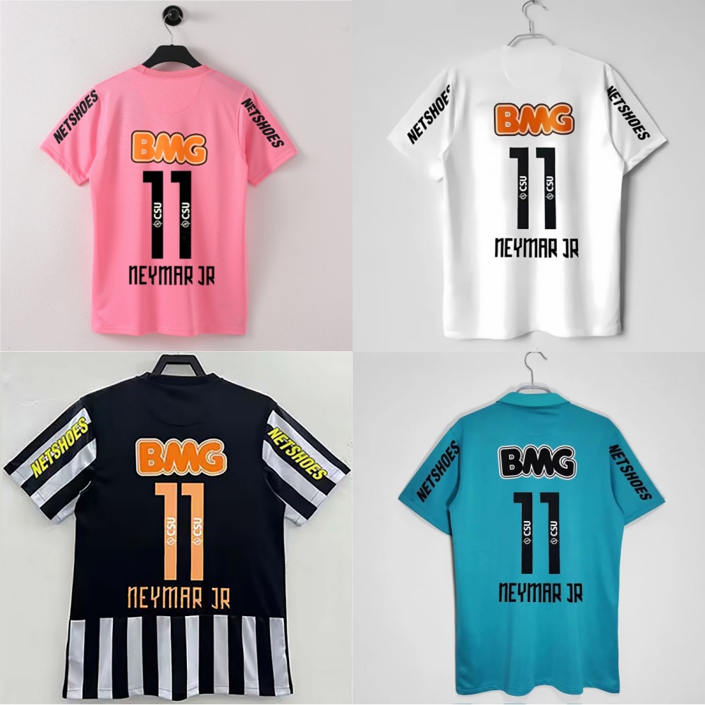 12-13 Retro Santos Shirt for Adults and Children NEYMAR # 11 Fan Version Football Shirt