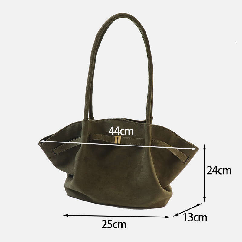Fall/Winter New Versatile Faux Suede Handbag, Vintage Green Underarm Bag, Large Capacity Commuting Bag - view 8