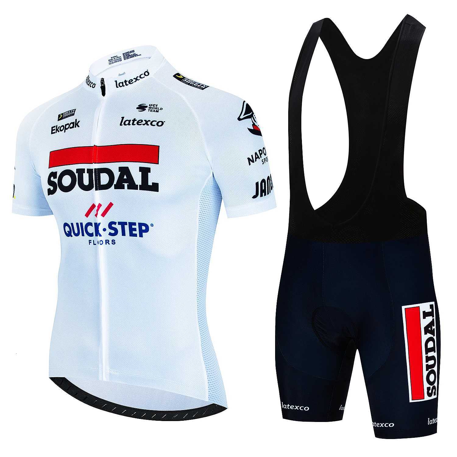 2025 Soudal Quick Step Cycling Jersey Set Summer Belgium Bicycle Breathable MTB Bike Clothing Maillot Ropa Ciclismo Uniform SuitZHR260520