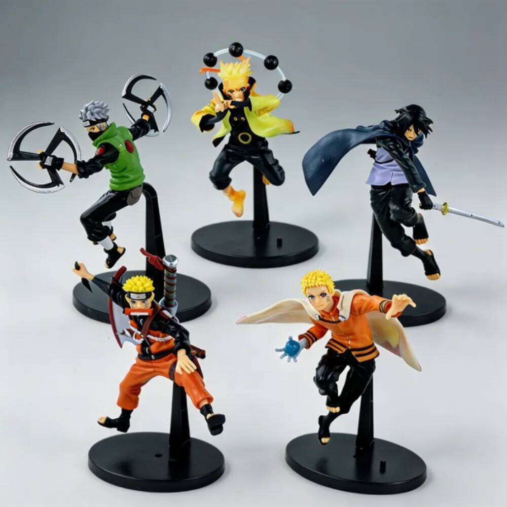 Bandai Naruto Shippuden anime Figures Uchiha Sasuke Hatake Kakashi Combat Form Collectible figure decorative Model Anime Toys J260520 - view 3